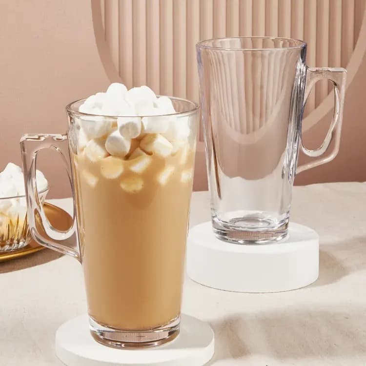 سيت مك زجاجي قطعتين من ماركة باشابهجة Pasabahce Glass Mug Set