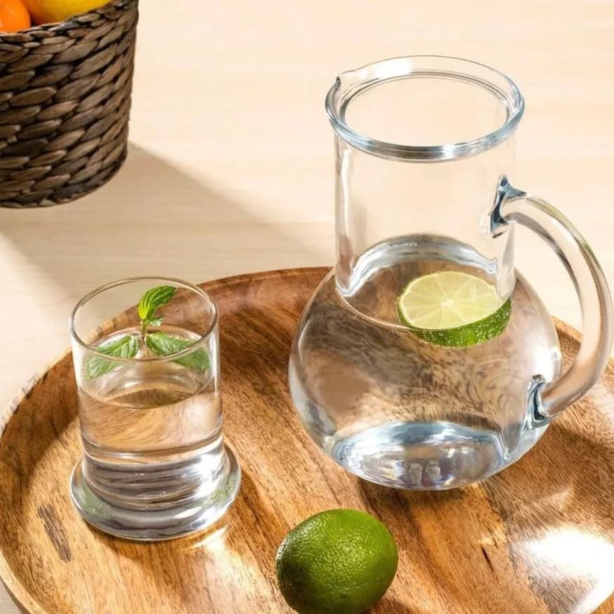 سيت ابريق  زجاجي مع قدح ماركة باشابهجة Pasabahce Glass Jug With Cup Set