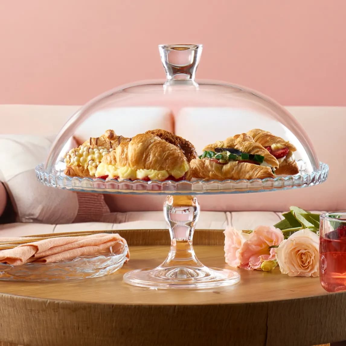 حافظة كيك زجاجية 32 سم من باشابهجة Pasabahce 95200 Glass Cake Container