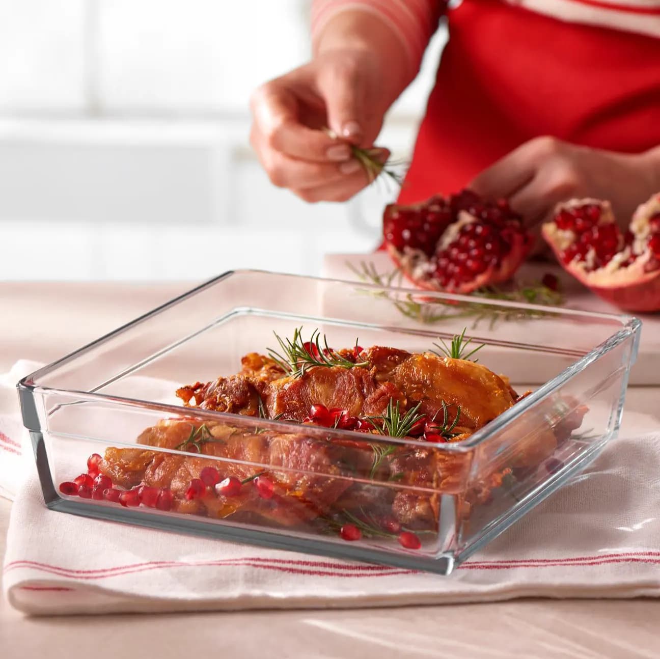 بايركس حراري مربع بسعة  2400 مل من ماركة بوركام Borcam Pyrex Mold