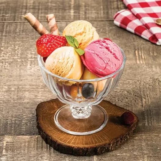 سيت وعاء ايس كريم زجاجي 2 قطع ماركة باشابهجة Pasabahce Ice Cream Bowl Set - Image 1